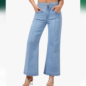 Roswear Wide Leg Cropped Denim Jeans NWT!